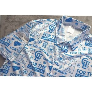 Charlotte Football Club 2025 MLS‎ Major League Soccer Button Shirt CLT Men's XL